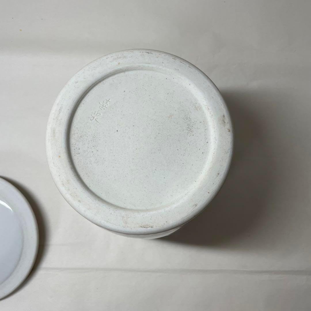 A21 桃山窯　橋本喜泉　唐子紋遊び水指　茶道具 A21 桃山窯 橋本喜泉 唐子紋遊び水指 茶道具